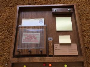 lot 214 image: Wall Mount Organizer With Corkboard