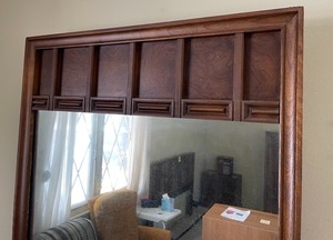 lot 166 image: 6 Drawer Dresser With Mirror