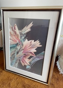 lot 51 image: Large Floral Framed Art by Boreman