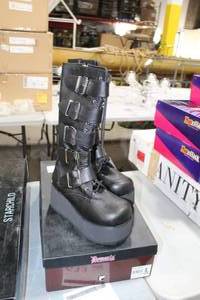 Demonia Black Vegan Leather Boot Trashville-518 10M (in box)