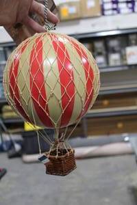 Lot of (2) Authentic Models Travels Light Balloon Basket Dcor True Red 11 (in box)