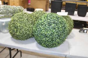 Lot of (4) Faux Shrub Ball Dcor 15-16D