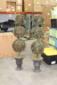 Lot of (2) Topiary 3-tier with Base 15Dx63H