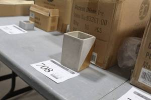 Lot of (16) Accent Dcor Concrete Votive Candleholder