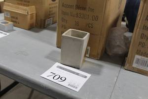 Lot of (16) Accent Dcor Concrete Votive Candleholder