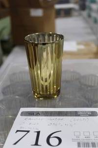 Lot of (36) Glass Candleholder Table Dcor Gold 2-58Dx4-14H