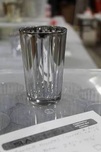 Lot of (36) Glass Candleholder Table Dcor Silver 2-58Dx4-14H
