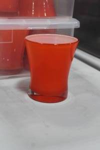 Lot of (24) Glass Candleholder Table Dcor Orange 3Dx3-12H