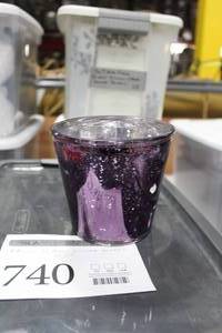 Lot of (18) Glass Candleholder Table Dcor Purple 5Dx5H