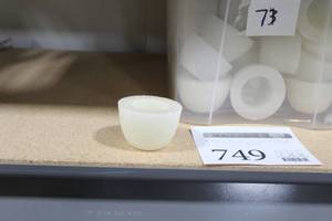 Lot of (73) Wax Candle Base White 3Dx2H