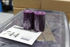 Lot of (82) Cylinder Candle Purple 2Dx3H