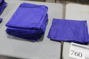 Lot of (10) Kwik-Covers Banquet Fitted Table Cover ReusableDisposable Blue 8 (in package)