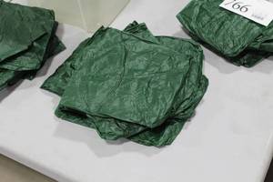 Lot of (10) Kwik-Covers Fitted Table Cover ReusableDisposable Green 30D (in package)