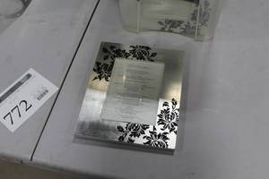 Lot of (23) Picture Frame Brushed Aluminum Black Damask Pattern 5x7