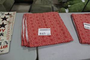 Lot of (8) Pillow Case Red Pattern 18x18