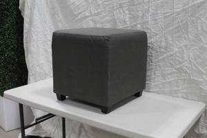 Lot of (2) Ottoman Grey 17x17x17