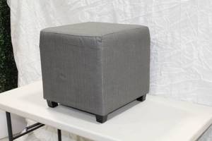 Lot of (2) Ottoman Grey 17x17x17
