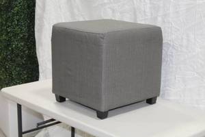 Lot of (2) Ottoman Grey 17x17x17