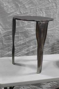 Forged Metal Clyde End Table 3-leg 16Dx20-12H