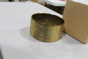 Lot of (5) Low Round Bowl Gold 8-12Dx4-12H
