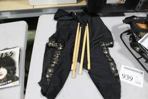 KISS Drummer Rock The Nation Costume and Drum Sticks Set