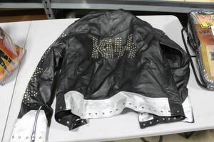 KISS Black Leather Jacket Large