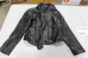 Womens Black Leather Jacket 2X-Large
