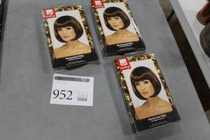 Lot of (3) Smiffys Womens Adult Partyrama Wigs (in package)