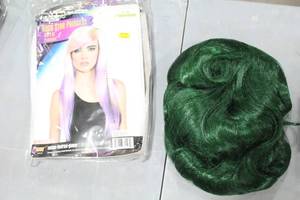 Lot of (2) Womens Adult Party Wigs (in package) - Rock Star Princess, Willy Wonka Oompa Loompa Green