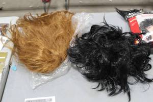 Lot of (2) Adult Party Wigs - Brown, Black