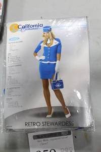 California Costumes Retro Stewardess Costume Adult Small (in package)