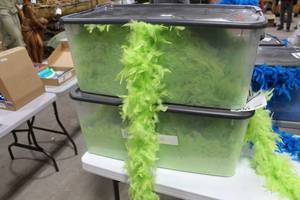 Lot of (70) Feather Boa Lime Green