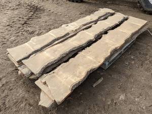 lot 32 image: (9) Pieces of Live Edge Pine - Approximately 96 Long and Vary from 10 to 15 Wide (1 Thick)