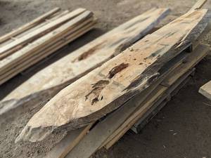lot 34 image: Oak Slab - Great for Resin Filled Table - Approximately 95 x 22 x 2