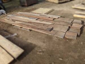 lot 38 image: Black Walnut Kiln Dried Boards - Approximately 140 bdft (54 & 1 Thick)