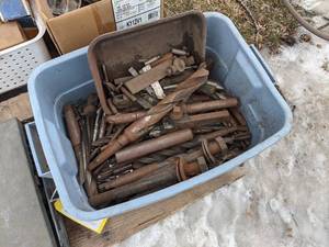 lot 166 image: Tote full of Large Drill Bits and Reamers