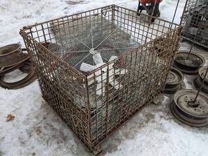 lot 180 image: Axial Fan Blade Covers in Wire Basket - Most are 12 but sizes up to 28 - Wire Basket is Included