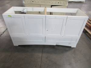 lot 205 image: Glacier Bay Glacier Bay Lancaster 60.25 in. W Vanity in White LC60P2COM-WH