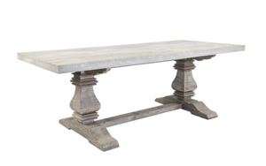 lot 213 image: Home Decorators Collection Aldridge Extendable Dining Table - Antique Grey - 1673000277