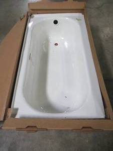 lot 227 image: Bootz Industries Kona 54 in. Right Drain Rectangular Alcove Soaking Bathtub in White 011-3302-00