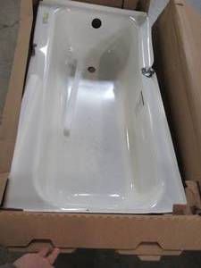 lot 228 image: Bootz Industries Honolulu 46.5 in. Left Drain Rectangular Alcove Soaking Bathtub in White 011-3379-00
