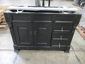 lot 401 image: James Martin Vanities Brookfield 48 in. W Bathroom Single Vanity Cabinet Only in Antique Black 147-114-5236