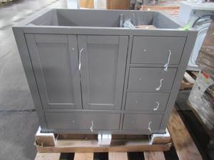 lot 314 image: Virtu Usa Caroline Avenue 35.2 W. Bath Vanity in Cashmere Gray GS50036DWROCG2