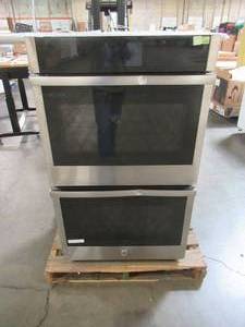 lot 322 image: GE Profile Self-cleaning Air Fry True Convection Double Electric Wall Oven (Stainless Steel) (Common 30 Inch Actual 29.75-in) PTD7000SNSS