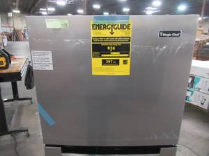lot 330 image: Magic Chef 10.1 cu. ft. Top Freezer Refrigerator in Platinum Steel HMDR1000ST