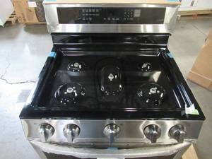 lot 333 image: LG Electronics 5.8 cu. ft. Smart Wi-Fi Enabled True Convection InstaView Gas Range Oven with Air Fry in Printproof Stainless Steel LRGL5825F