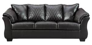 lot 8 image: BRAND NEW Signature Design by Ashley Betrillo Sofa in Black, 4050238. LOW RESERVE OF $300.00
