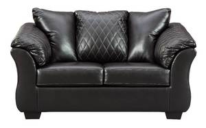 lot 9 image: BRAND NEW - Signature Design By Ashley Betrillo Loveseat in Black, 4050235. LOW RESERVE OF $300.00