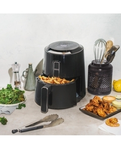 lot 824 image: Crux 3.7-Quart Touchscreen Electric Air Fryer in Black, AF-02D-3.
