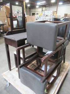 lot 120 image: WHOLESALE MIXED PALLET OF MISCELLANEOUS STOOLS AND VANITY DESK